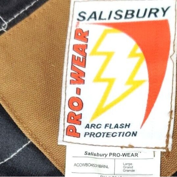 NEW SALISBURY Large Pro-Wear Arc Flash Coat & Bib Overalls 45 CAL/CM2 New W/Tags - Picture 6 of 12